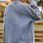 Collared Neck Button Up Denim Jacket