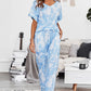 Tie-Dye V-Neck Tee and Joggers Lounge Set