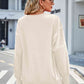 Exposed Seam High-Low Round Neck Sweatshirt