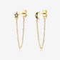 Zircon Star and Moon Mismatched Earrings