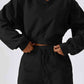 V-Neck Dropped Shoulder Sports Sweatshirt