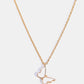 Butterfly Pendant Copper 14K Gold-Plated Necklace