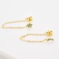 Zircon Star and Moon Mismatched Earrings