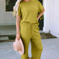 Short Sleeve Top and Pants Set