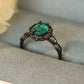 925 Sterling Silver Paraiba Tourmaline 4-Prong Ring