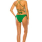 Sexy baywatch style one piece with spaguetti strap