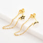 Zircon Star and Moon Mismatched Earrings