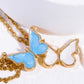 Butterfly Pendant Copper 14K Gold-Plated Necklace
