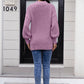 Round Neck Slit Sweater