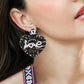 LOVE Beaded Heart Earrings