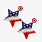 US Flag Beaded Star Earrings