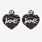 LOVE Beaded Heart Earrings