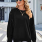 Exposed Seam High-Low Round Neck Sweatshirt