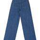 Flared high waist pin-tuck jeans