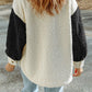 Contrast Button Down Sherpa Jacket