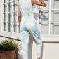 Tie-Dye Scoop Neck Sleeveless Jumpsuit