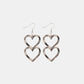 Cutout Heart Shape Wood Earrings