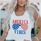 AMERICA VIBES Graphic Round Neck Tank