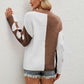 Heart Contrast Dropped Shoulder Sweater