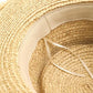 Fame Adjustable Strap Raw Hem Weave Hat