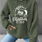 Full Size CHRISTMAS IN JULY Drawstring Long Sleeve Hoodie