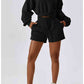 V-Neck Dropped Shoulder Sports Sweatshirt