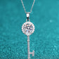 Moissanite Key Pendant Necklace