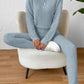 Ribbed Round Neck Top and Pants Set