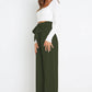 Tie Front Paperbag Wide Leg Pants