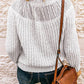 Round Neck Rib-Knit Sweater