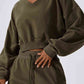V-Neck Dropped Shoulder Sports Sweatshirt