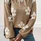 Floral Dropped Shoulder Sweater