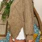 Vintage Wash Exposed Seam Round Neck Slit Sweatshirt