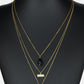 Triple-layer MAMA I LOVE YOU 18K gold-plated Pemdant Combo Deal
