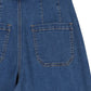 Flared high waist pin-tuck jeans