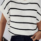 Striped Round Neck Sweater Vest