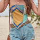 Printed Tie Back Pointed Hem Top