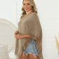 Heathered Fringe Detail Poncho