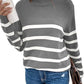 Striped Shoulder Detail Sweater
