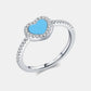 925 Sterling Silver Artificial Turquoise Ring