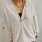 Zip Up Drawstring Long Sleeve Hooded Sweater