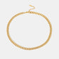 Minimalist 18K Gold Plated Curb Chain Necklace