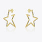 Zircon Star 925 Sterling Silver Earrings