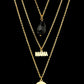 Triple-layer MAMA I LOVE YOU 18K gold-plated Pemdant Combo Deal
