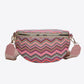 Chevron Straw Sling Bag