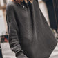 Round Neck Long Sleeve Slit Oversized Sweater