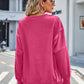 Exposed Seam High-Low Round Neck Sweatshirt