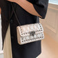 Studded PU Leather Crossbody Bag