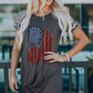 US Flag Graphic Twisted Raglan Sleeve Dress