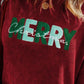 MERRY CHRISTMAS Exposed Seam Long Sleeve T-Shirt